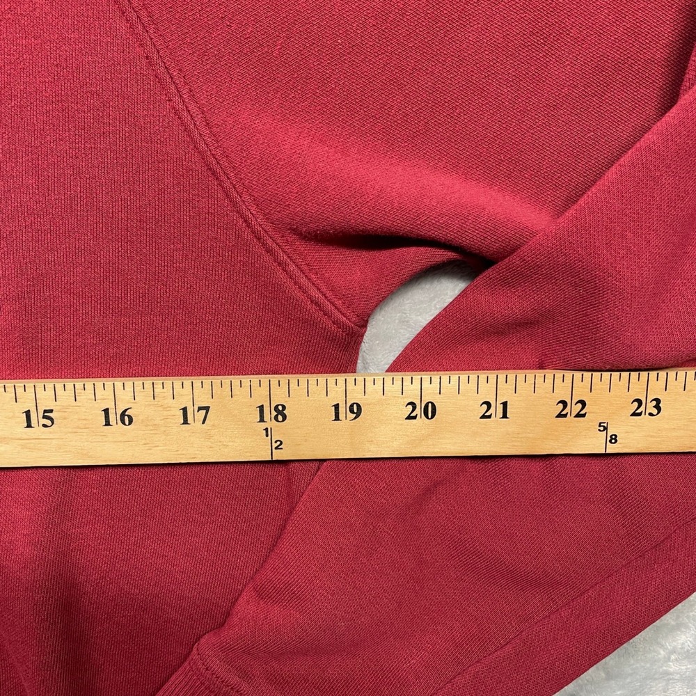 The North Face Hoodie Women Small Burgundy Half Dome Logo Pullover Sweatshirt - Picture 7 of 10
